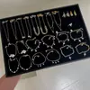 Conjunto de Pulsera y Collar de Plata de Ley 925 Más Vendido Transfronterizo, Lujo Ligero, Artesanía Exquisita, Conjunto Único de Pulsera de Trébol de Cuatro Hojas y Lazo para Mezclar y Combinar