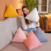 Cojín Triangular Estilo Nórdico Forma Geométrica Nudo Trenzado Cojín para Sofá Cama Decoración para el Hogar