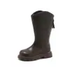 Botas Longas de Lã da Moda para Meninas 2025 Outono e Inverno Novas Botas Infantis Estilosas Quentes Botas Altas para Crianças Mais Velhas