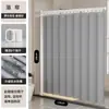 Barra Plegable para Cortina de Ducha, Cortina de Baño Impermeable, Cortina Divisoria Adhesiva sin Taladro, Juego de Cortina de Ducha para Separación Seca y Húmeda