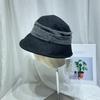 Sombrero de Pescador de Lana de Color Contrastante Simple Estilo Japonés para Mujer Otoño e Invierno Liso Casual Combinable para Todo Sombrero de Cubeta Protector Solar Sombrero Cálido de Moda