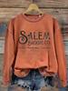 Sudadera con cuello redondo y mangas caídas para mujer, con estampado digital 3D de Halloween, comercio exterior transfronterizo de Amazon, otoño e invierno de 2024