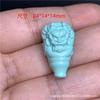 Porcelana Alta Magnesita Turquesa Talla Pilar de Dragón Wen Play Cabeza de Tigre Sin Fase Buda Patrón Retro Camiseta Top de Cuentas Sueltas Cuentas para la Cintura