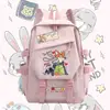 Mercancía de Anime de Zootopia: Mochila Escolar Primaria Judy y Nick Zorro, Unisex, Casual, Gran Capacidad, Bolso de Doble Hombro