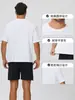 Camiseta Masculina 100% Algodão Solta Casual Esportiva Manga Curta Fibra de Algodão Natural Fitness Outdoor Corrida Top D62001