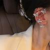 Pendientes de mariposa con diamantes de moda de Corea del Sur, con clip de oreja, lazo sin oreja, clip de hueso, colgantes para oreja, pendientes europeos y americanos para mujer