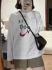Nuevo Top Informal Divertido con Diseño de Cachorro de Dibujos Animados para Primavera y Otoño 2025, Ropa Exterior Versátil, Camiseta Básica de Manga Larga para Mujer