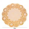 38cm redondo bronzeamento prata impressão placa esteira antiderrapante à prova d' água ocidental comida isolamento esteira mesa pvc coaster atacado