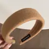 Tela de Lana Edición Ancha Elegante Salida Banda para el Cabello Que Combina con Todo Accesorios para el Cabello Color Sólido Sentido de Alta Gama Diadema Tarjeta para el Cabello Tocado Nuevo Estilo