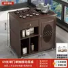 Mesa de Té Móvil, Mesa de Té Pequeña para Balcón, Uso en Casa, Sala de Estar, Carrito de Té con Ruedas, Mesa de Té Kung Fu, Gabinete de Té, Juego de Té con Calentador de Agua Integrado