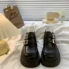 Mocasines Estilo Británico Mujer Otoño Nuevo Plataforma Tacón Grueso Moda Retro Mary Janes Pequeños Zapatos de Piel