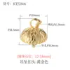 Accesorios de Colgante de Perla DIY Chapado en Plata de Ley S925 Oro de 18K Ocultador Flor de Loto Cabeza Esponjosa Colgante de Collar Accesorios de Soporte Vacío