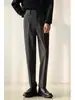 Calça Social Masculina Estilo Maduro Outono e Inverno 2024 Nova Versão Coreana Tendência Casual Reta Calça de Terno de Negócios Tendência