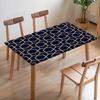 Mantel Geométrico poligonal con Borde Dorado Personalizado para Mesa de Comedor con Borde de Tela Estampado Digital, Mantel Rectangular