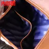 Bolsa Pequena Quadrada Masculina com Padrão de Mão, Bolsa de Couro Transversal Nova de Couro Bovino de Primeira Camada, Bolsa de Ombro Masculina de Grande Capacidade, Moderna e Respirável