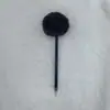 Caneta de pompom lisa e criativa, fofa e feminina, adequada para journaling, material de escrita para estudantes, caneta esferográfica de pelúcia atacado