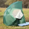 Guarda-sol de Praia para Exterior Mais Vendido com Proteção Solar Revestimento Prateado, Guarda-sol de Acampamento, À Prova de Vento com Janela, Guarda-sol de Pesca, Personalizável