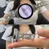[Correa] Adecuada para Huawei Bracelet Gt7 Watch6 Polvo Brillante Diamante Brillante Cuentas de Doble Pez Pulsera para Mujer de Lujo Ligero