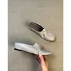 Mocasines sin cordones estilo francés minimalista para mujer Chuyuji, pantuflas a medio paso cómodas con aumento interno de altura y punta cerrada