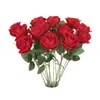 Pequeña Rosa de Terciopelo Día de San Valentín Chino Boda Flor Artificial Decoración Hogar Hotel Arreglo Floral Fabricante Flor Artificial Mayorista