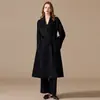 Abrigo Largo de Terciopelo Camel 100% Forrado para Mujer Invierno 2025 Nuevo Engrosado Suelto de Lana de Alta Gama