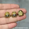 Cuentas de barril finamente elaboradas en cobre puro con incrustaciones, cuentas espaciadoras, motivos de león y danza del león, pulseras, collares y colgantes hechos a mano para DIY