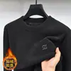 Nueva colección de otoño e invierno: Sudaderas abrigadoras, engrosadas y forradas de polar, incluyendo cuello medio y cuello redondo, estilos de manga larga para hombre para otoño