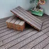 Piso de Madera Plástica Terraza Jardín Autocolocable Exterior Autoensamblable Balcón Patio Renovación Impermeable Anticorrosivo Piso sin Mantenimiento