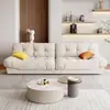 Sofá de Lujo Ligero Italiano Color Crema Fengyunduo Sala de Estar Simple Moderno Apartamento Pequeño Tela Tecnológica Sofá Recto para el Hogar