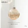 Bola de alto nivel de 8 cm color champán, bola con baño galvánico rosa dorado de lujo ligero, colgante de decoración para árbol de Navidad, adorno colgante, bola colgante decorativa