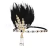 1920 The Great Gatsby Lady Saia Acessórios Folhas Pérola Dupla Fileira Strass Halloween Bola Tiara