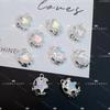 Colgante de Aleación Lazo Estrella Luna Amor Flor DIY Hecho a Mano Aretes Pulsera Collar Accesorios Material
