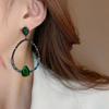Pendientes de esmeralda pendientes pendientes pendientes sentido de diseño de nicho 2023 nuevos pendientes populares pendientes de lujo ligero de alta calidad para mujer