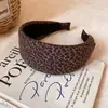 Faixa de cabeça vintage com estampa de leopardo e aba larga, extremamente estilosa, modelo novo, realça o topo da cabeça, adiciona elegância, acessório de cabelo de design nichado