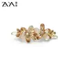 Acessório de Cabelo Elegante e Luxuoso com Clipe de Flor de Cristal para Primavera com Toque de Alto Padrão, Presilha para a Parte de Trás da Cabeça, Ornamento Feminino para Meio Preso