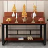 Mesa de Altar Moderna de Luxo com Três Camadas para Uso Doméstico, Adequada para Oferendas a Buda, Guanyin, Bodhisattvas e o Deus da Riqueza; Mesa de Adoração Simples e Elegante