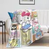 KT gato coolomi cobertor de flanela cochilo sofá cobertor Sanrio estampado flanela ar condicionado cobertor Amazônia