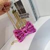 2026 Nuevo Bolso Acrílico Transfronterizo con Diseño de Flor de Perla Brillante, Mini Bolso de Lazo, Neceser para Labiales, Bolso Infantil