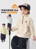 Moletom infantil Right Europe, top de bebê forrado com fleece e espessado para o inverno, novo estilo 2026 roupas infantis, roupas para meninos, agasalhos de inverno infantis
