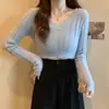 Estilo Suave Macio Cera Mink Fleece Sweater Mulheres Outono e Inverno Hot Girls Cintura Alta Slim-fit Emagrecimento Curto Manga Comprida Top