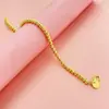 Joyería de Comercio Exterior Pulsera Chapada en Oro de 24K Pulsera de Cuenta de Buda Dorada 4mm Temu Xiyin Tk Venta Caliente