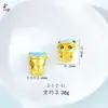 Contas da Sorte Banhadas a Ouro com Furos, Urso Atrai Sorte Contas com Furo Grande Acessórios para Joias DIY Feitas à Mão Venda por Atacado