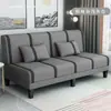 Sofá cama plegable, doble propósito, para dos o tres personas, multifuncional, diseño simple, adecuado para apartamentos de alquiler, dormitorios y salas de estar, sofá de tela