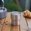 Taza de Cerveza Escalera Rizada de Acero Inoxidable 304 de una Sola Capa Estilo Campamento al Aire Libre Taza Paso de Café Taza Portátil Apilable