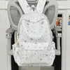Mochila muy elegante y dulce para estudiantes de secundaria y preparatoria, temática del bosque con estrellas, mochila versátil de gran capacidad para viajes y desplazamientos