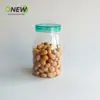 Garrafa plástica redonda para pet de 360ml, pote plástico, garrafa selada, pote de grau alimentício, embalagem para frutos do mar e frutas secas, pote para chá flor rosa