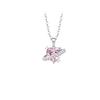 Colar Prata de Lei S925 Love Planet Feminino Pingente Coração Rosa Corrente Clavícula Luxo Acessível Nicho Estilo Popular Novo Estilo