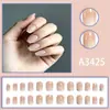 Pontas de Unha Usáveis de Estilo Curto, Simples, Doces e Fofas, Unhas Postiças da Moda Estilo Francês com Borda Branca, Pontas para Nail Art, Unhas Usáveis