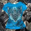 Ventas Directas de Fábrica Transfronterizo INS de Moda Verano Europeo y Americano Nuevo Estilo de Moda Estampado Y2K Patrón Gótico Camiseta de Mujer