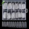 Molde para uñas de cristal D04 120, mango de rejilla curva, sin soporte de papel, extensión rápida con pegamento.
